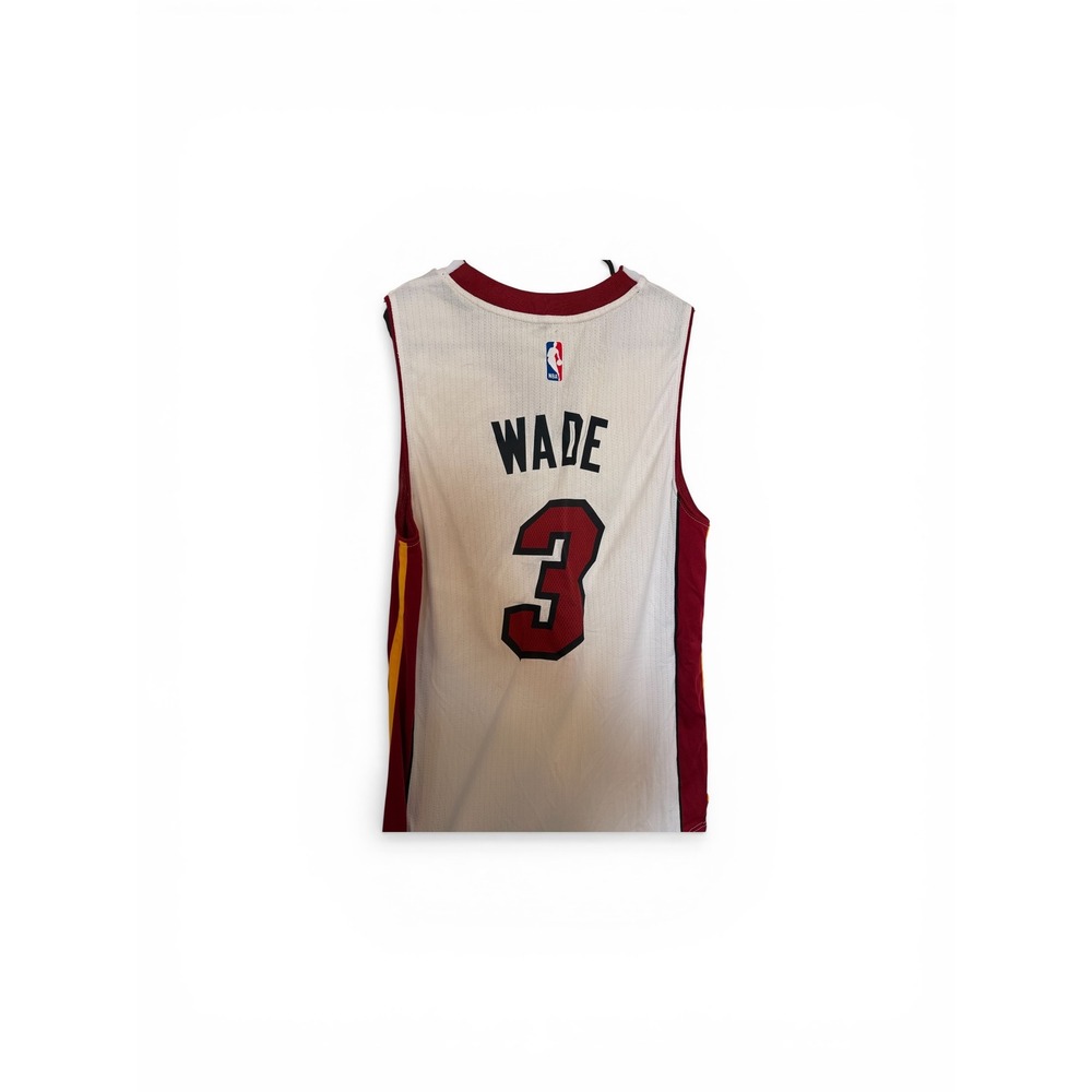 Adidas Miami Heat Dwyane Wade 3 NBA Swingman Jersey White Mens Small - Picture 2 of 3